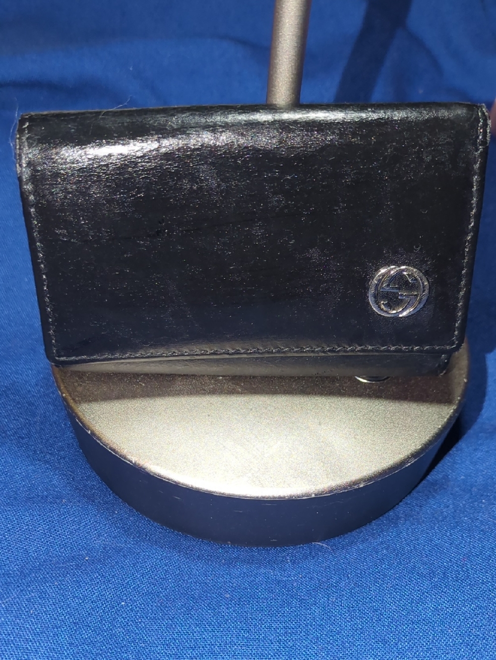 Gucci Black Leather Key Ring Case with Silver Double G Emblem NOW ONLY $199 WOW